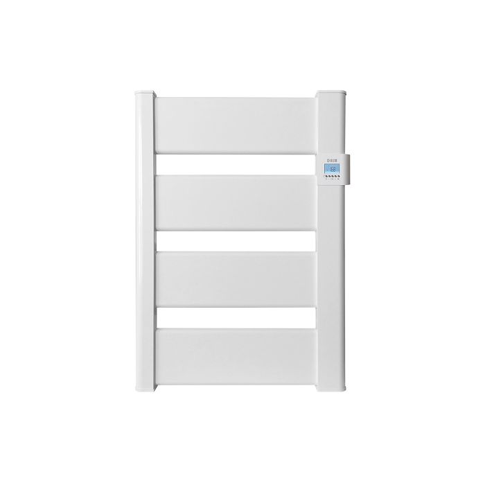 Vooraanzicht van de Masterwatt Vera White badkamerradiator - 500W