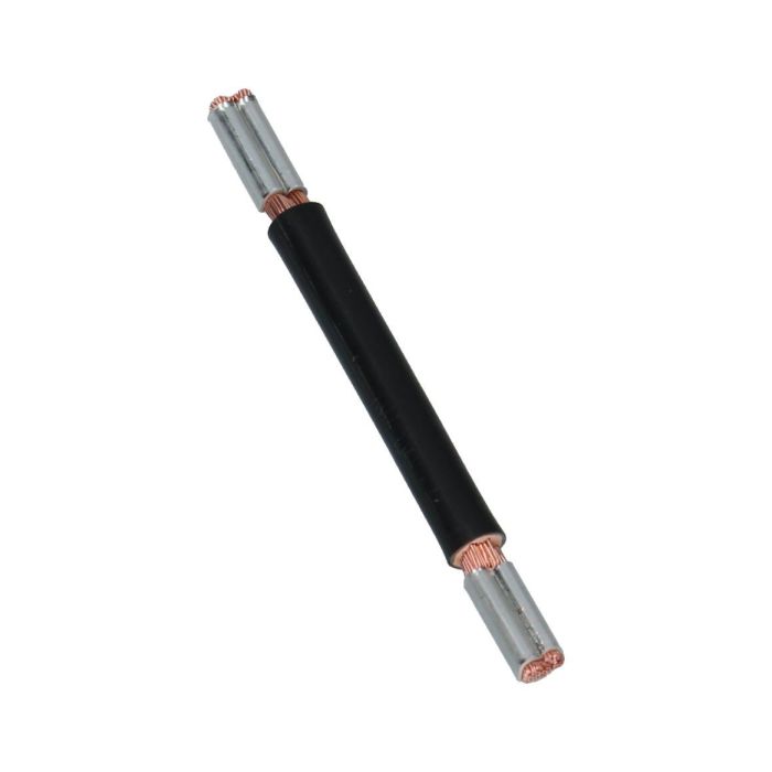 Montagedraad met vertind huls - zwart 6mm² 260mm halogeenvrij 90°C