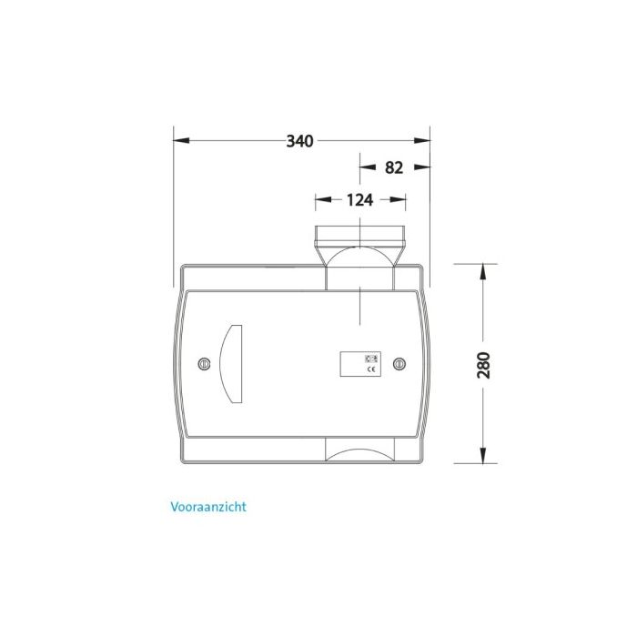 Orcon ventilatiebox Compact 10P gelijkstroom 360m3/h