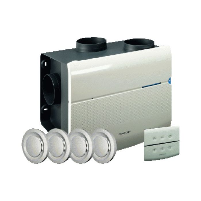 Orcon MVS-15RHB | Alles-in-1 | Vochtsensor | RFT | 4 Ventielen | Eurostekker
