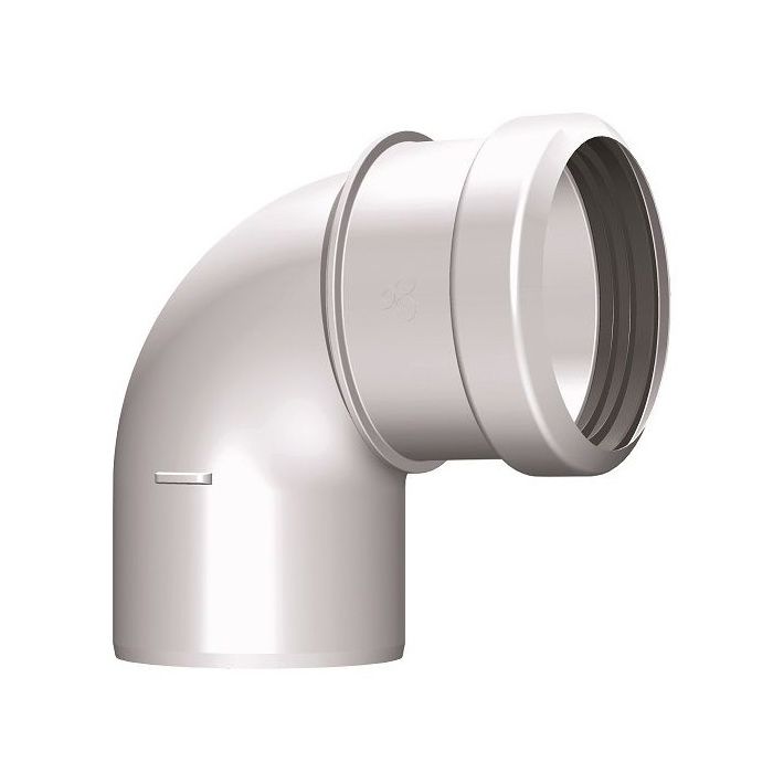 Burgerhout Safe-PP rookgas bocht 80mm - 90°