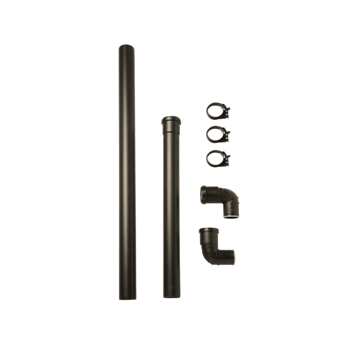 Ubbink gevelverlengset - verticaal - PP 60 zwart