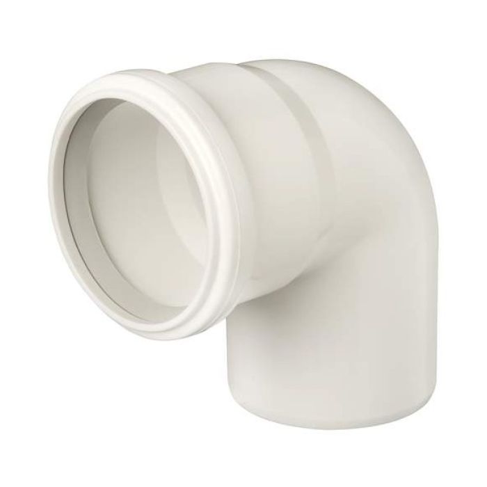 Ubbink rookgasbocht 87° - Ø80 mm - PP wit