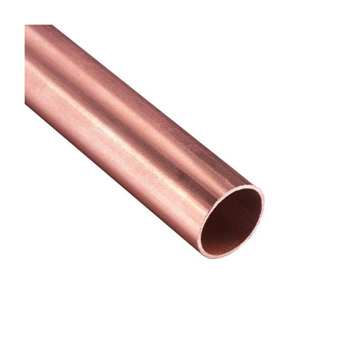 Close-up beeld van universele koperen buis met diameter 15mm 