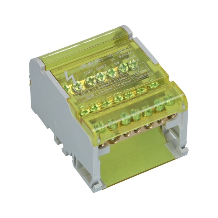 SEP verdeelblok CVT 125A 4 rijen 7 aansluitingen 500VAC