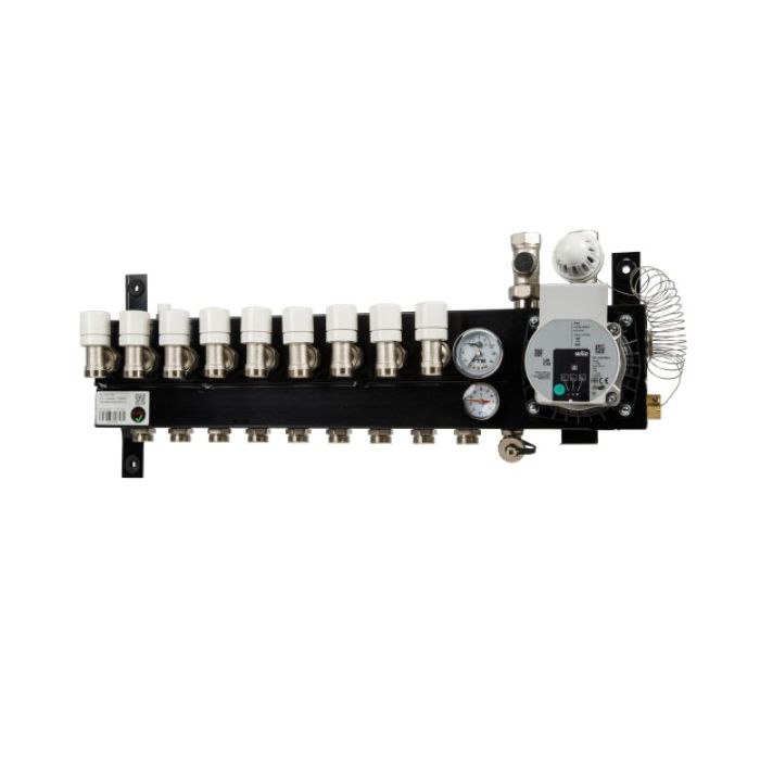 VTE Compact verdeler vloerverwarming 9-groeps A-label pomp