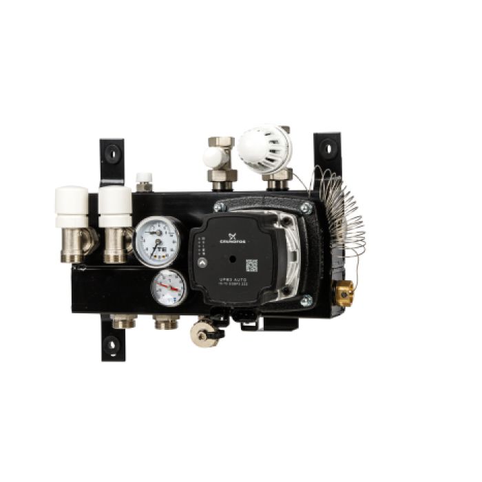 VTE SLIM verdeler vloerverwarming 2-groeps Grundfos pomp