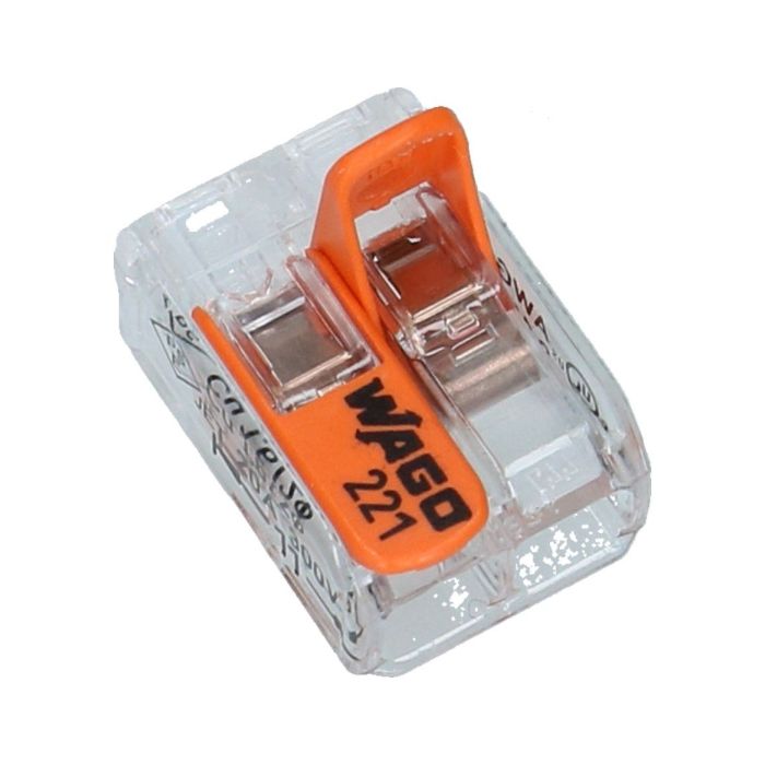 Wago verbindingsklem 2-voudig 0.14-4mm² soepel en massief - 100 stuks