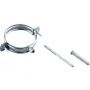 Burgerhout muurbeugel Ø80mm met bout M8 x 80 en plug - aluminium