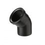 Ubbink Bocht 45° (luchttoevoer) - Ø80 - Pe - Zwart