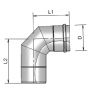 Burgerhout Rvs Segment Bocht 100 87-90° Enkelw