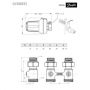 Danfoss thermostaatknop + recht H-blok voetventiel aansluitset