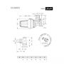 Danfoss thermostaatknop + haaks voetventiel + radiatorafsluiter haaks aansluitset