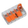 Wago verbindingsklem 5-voudig 0.14-4mm² soepel en massief - 25 stuks