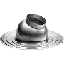 plakplaat voor scheef plat dak 0 tot 15 graden dakhelling tbv rookgaspijp 125mm voor een hr-ketel of voor een megavent 125mm ventilatiepijp