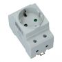 SEP stopcontact DinRail 2 polig + PE