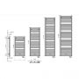 Vasco Bathline BB-EL badkamerradiator 1000W 500 x 1714 mm
