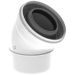 Burgerhout Twinsafe rookgasbocht 45° PP - 60/100 - wit