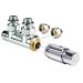 Jaga Deco Pro haakse aansluitset - knop chroom - 16x2mm