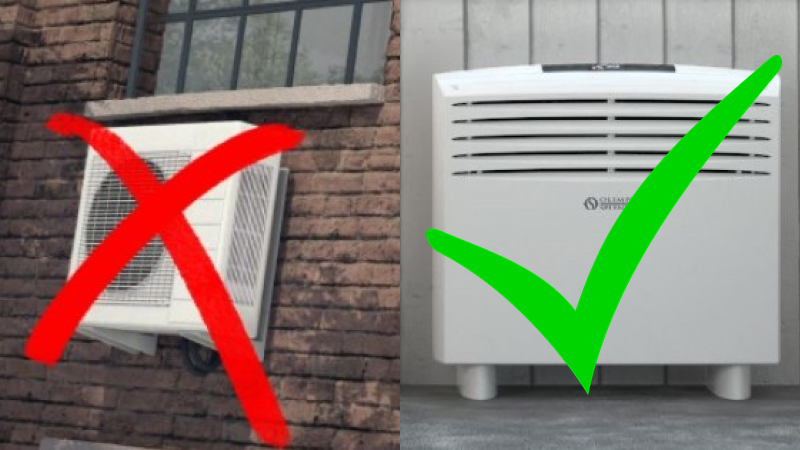 Airco slecht installatie en goede