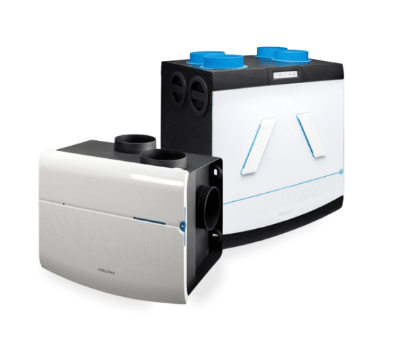 Orcon WTW-unit en mechanische ventilatiebox