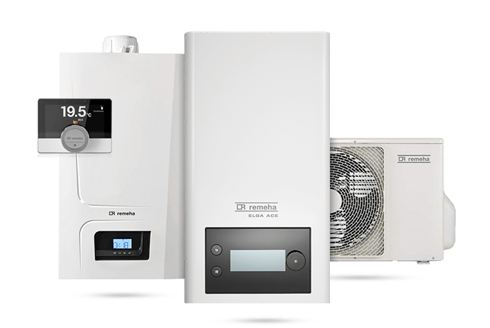 Remeha cv-ketel, thermostaat en warmtepomp