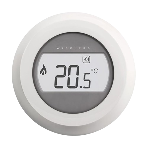 wit/grijs ronde thermostaat