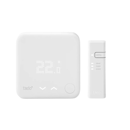 Witte vierkant thermostaat met bridge