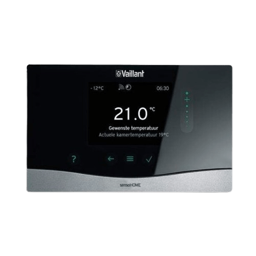 Zwarte Vaillant thermostaat 